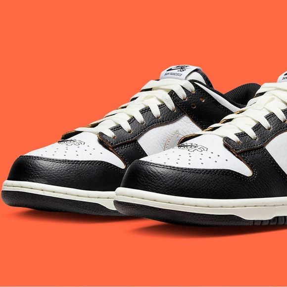 HUF x Nike SB Dunk Low San Francisco Black White Orange FD8775-001 Size 15 - Picture 7 of 16